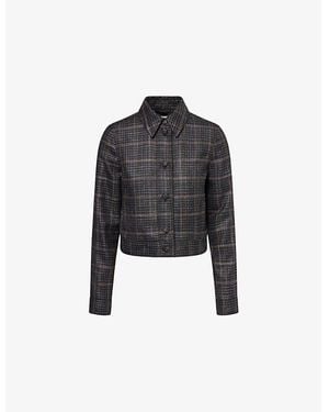 Gabriela Hearst Thereza Cropped Wool-Silk Jacket - Black