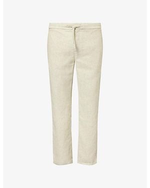 Frescobol Carioca Oscar Tapered-Leg Linen And Cotton-Blend Trousers - Natural