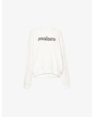 Sisters & Seekers Nonna Logo-Embroidered Cotton-Knit Jumper - White