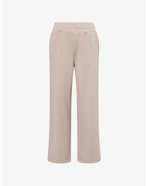 Varley Doublesoft The Wide Leg 28' Stretch-Jersey Trousers - Natural