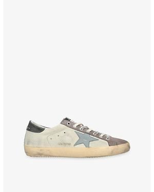 Golden Goose Super Star 60660 Suede Trainers - Natural