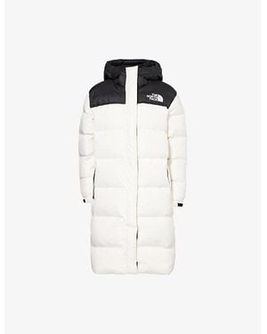 The North Face Nuptse Parka Contrast-Panel Water-Repellent Down-Fill Ripstop Coat - White