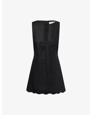 Faithfull the Brand Alondra Linen Mini Dress - Black