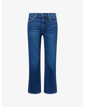 PAIGE Mason Crop Bootcut-Leg Denim Jeans - Blue