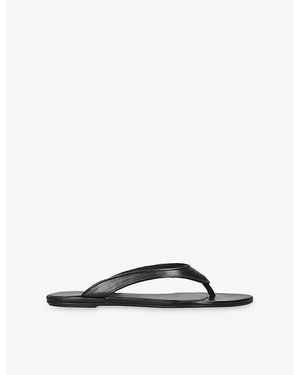 Jude Rue Leather Sandals - Black