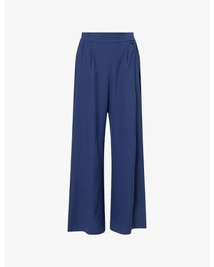 Nike 24.7 Perfectstretch Dri-Fit Wide-Leg Woven Trousers - Blue