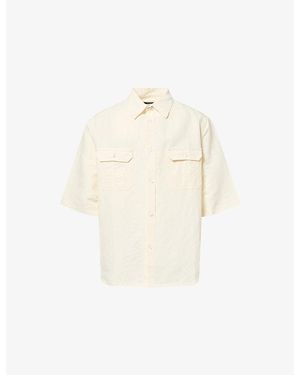 Willy Chavarria Corcoran Short-Sleeve Woven Shirt - Natural