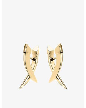 Shaun Leane Sabre Mini Cross-Over 18Ct Earrings - Metallic