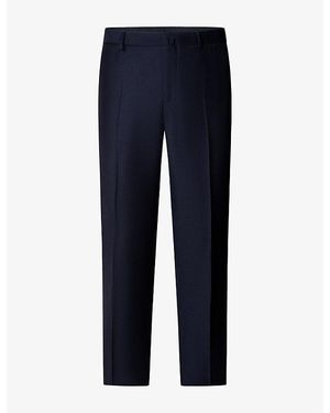 Hackett Tailored Straight-Leg Wool Suit Trousers - Blue
