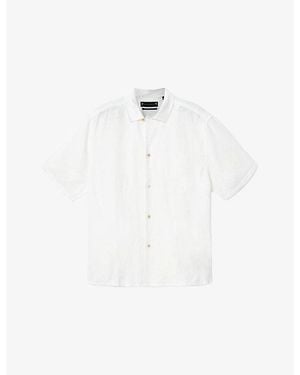 AllSaints Sepal Hawaiian-Collar Linen Shirt - White