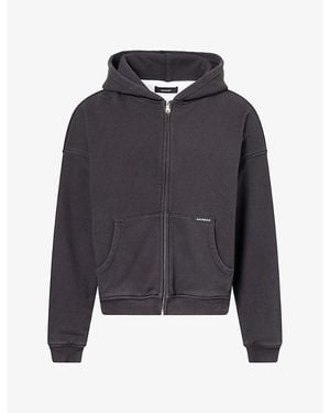 NAHMIAS Logo-Print Cotton Hoody - Black
