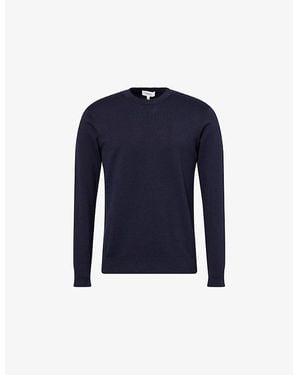 Arne Crewneck Long-Sleeve Knitted Sweater - Blue