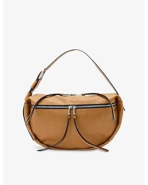 AllSaints Noemie Leather Shoulder Bag - Brown