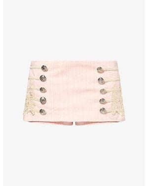 Jaded London Mandy Military Woven Skort - Pink