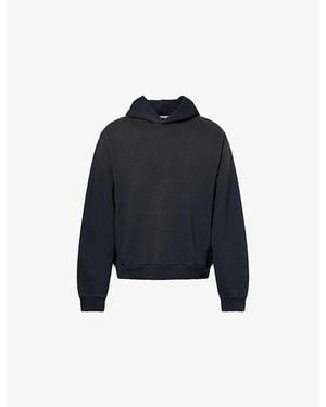Acne Studios Franziska 1996 Logo Cotton Hoodie - Blue