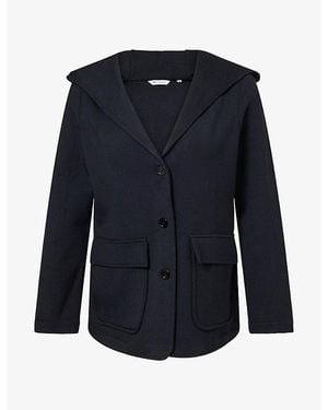 Kayanee Hooded Stretch-Jersey Blazer - Blue