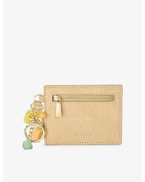 Dune Klub Zip Suede Coin Purse - Natural
