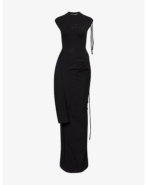 OTTOLINGER Sleevy Cut-Out Stretch-Cotton Maxi Dress - Black