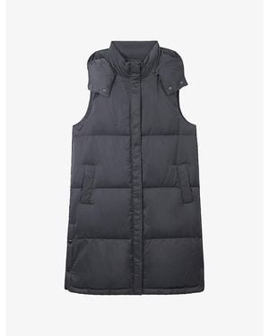 The White Company Hooded Padded Shell-Down Gilet - Blue