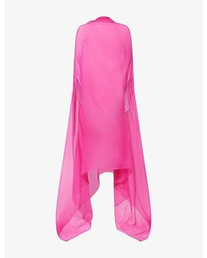 Dries Van Noten Ducy Sheer Silk Midi Dress - Pink