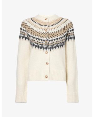 Barbour Pauline Fair Isle Cardigan - Natural