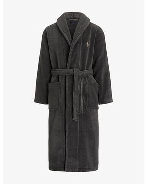 Polo Ralph Lauren Shawl-Lapel Lounge Cotton-Towelling Robe - Black
