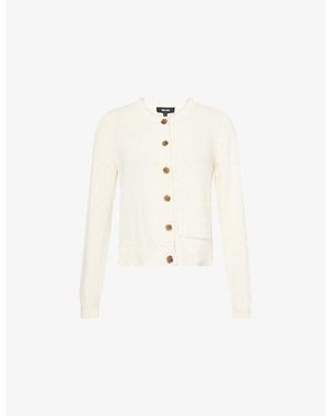 ME+EM Patch-Pocket Boxy-Fit Knitted Cardigan - White