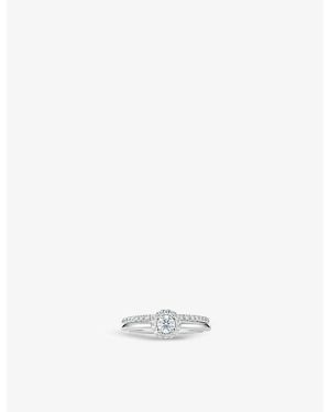 De Beers Jewellers Aura Solitaire And 0.28Ct Round-Cut Diamond Engagement Ring - Multicolour