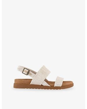 TOMS Marin Suede Flat Sandals - Natural
