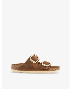 Birkenstock Arizona Big Buckle Suede Sandals - Brown