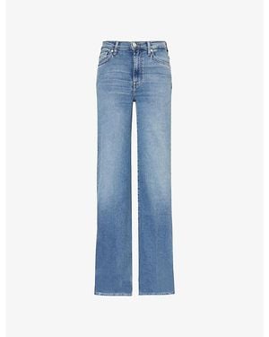 7 For All Mankind Modern Dojo Flared-Leg Denim Jeans - Blue