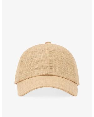Reiss Winnie Raffia Baseball Cap - Natural