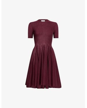 Alaïa Skater Flared Wool Mini Dress