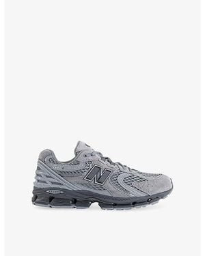 New Balance 1954 Suede And Mesh Sneakers - Gray