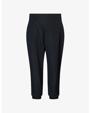 Salomon Padded Tapered-Leg Stretch-Woven Jogging Bottoms - Black