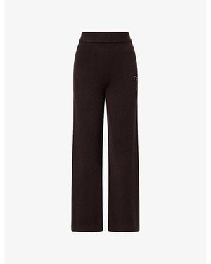 4th & Reckless Jackson Wide Leg Knitted Trousers - Black