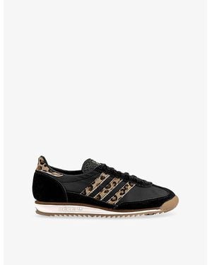 adidas Sl 72 Leopard Nylon-Suede Trainers - Black