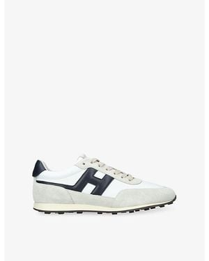 Hogan Allacciato H699 Suede And Leather Trainers - White