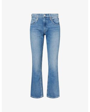 PAIGE Heritage Normandie 34-Inch Straight Denim Jeans - Blue
