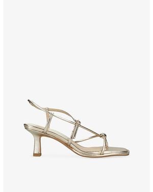 Dolce Vita Mylee Leather Heeled Sandals - Metallic