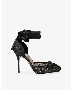 Steve Madden Larina Lace Heeled Courts - Black