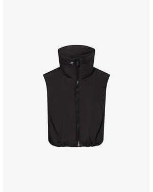 Perfect Moment Chevron Padded Shell-Down Gilet - Black