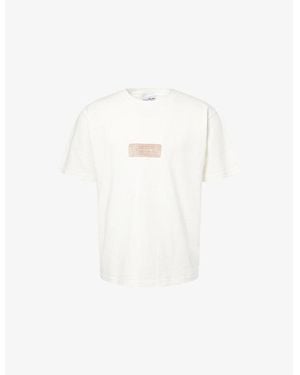 Stone Island Brand-Print Crewneck Cotton-Jersey T-Shirt - White