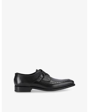 Kurt Geiger Beaumont Leather Monk Shoes - Black