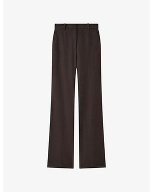 JOSEPH Tafira Gabardine Stretch-Woven Trousers - Brown