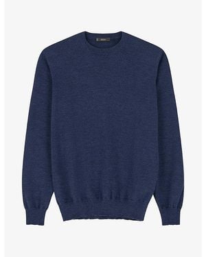 BOGGI Crew-Neck Knitted Jumper - Blue