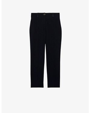 Claudie Pierlot Poupin Tailored Mid-Rise Woven Trousers - Black