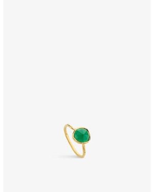 Monica Vinader Mv Siren Gemstone 18Ct Vermeil Ring - White