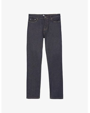 The Kooples Contrast-Stich Slim-Leg Stretch-Denim Jeans - Blue