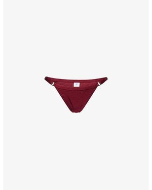 Gracejacob Cherry Shimmer Bikini Bottoms - Red